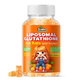 Juneno Liposomal Glutathione Gummies for Kids - Vitamin C Supplement for Healthy Immune Support Antioxidants & Detox - Sugar Free Vegan Non GMO