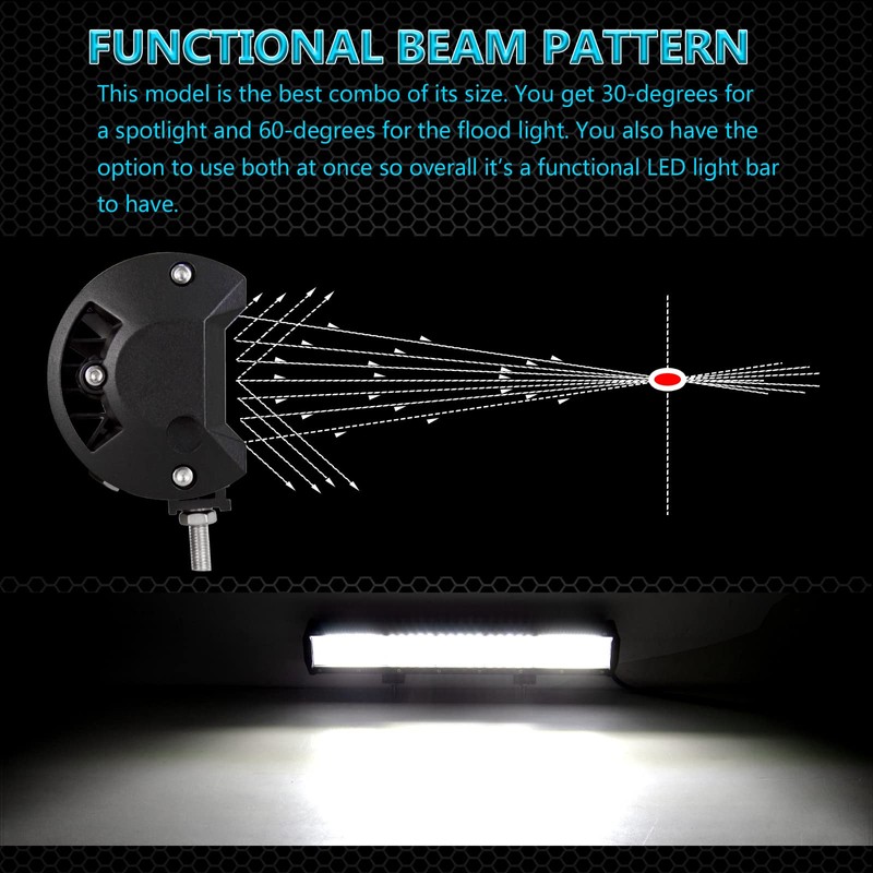 AUXTINGS 18 inch 450W 4 Row LED Light Bar Work