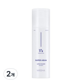 Missha Super Aqua Ultra Hyalon Emulsion 130ml x 2 / 미샤 수퍼 아쿠아 울트라 히알론 에멀전 130ml 2개