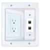 RiteAV 2 CAT6A Recessed Wall Plate Cable Concealer Management Kit