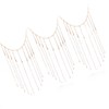 3pcs Hanging Photo Display with Wood Clips Beads DIY 110cm