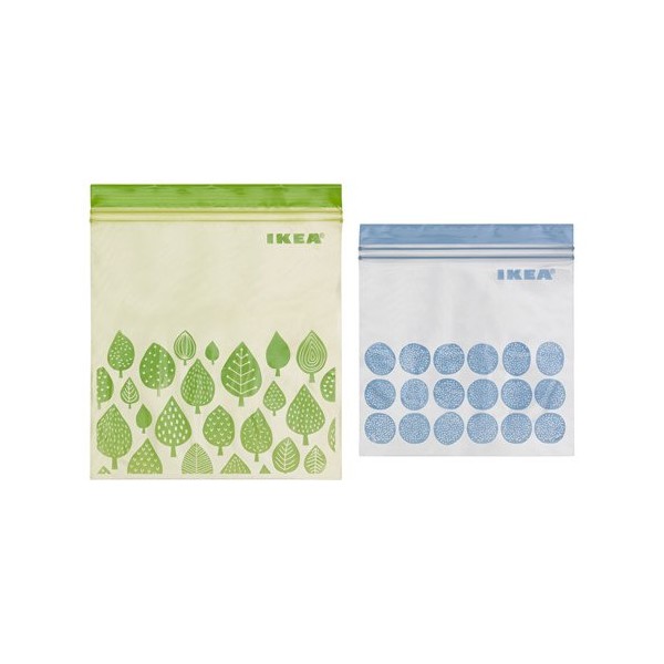 ☆ 2016NEW ☆ IKEA ISTAD plastic bag, assorted colors (blue & green) 50 Pieces