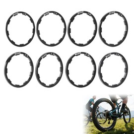 Cloudlink 8 PCS Bicycle Flywheel Washer Spacer Aluminum Alloy Cassette Spacer（1.0/1.5/1.85/2.0/2.0/2.18/2.35/2.5mm）
