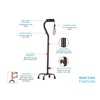NOVA Designer Quad Cane, Lightweight Four Legged Cane with Soft
