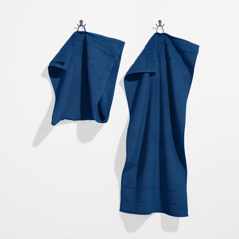 Erwin Müller 2-pack guest towels, Karlsruhe cobalt blue size 30x50
