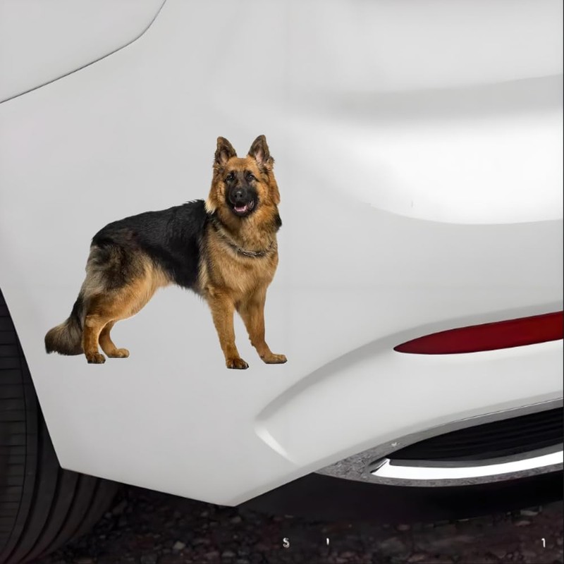 German Shepherd 3D Sticker Waterproof Reflective for Car, Laptop, Fridge,