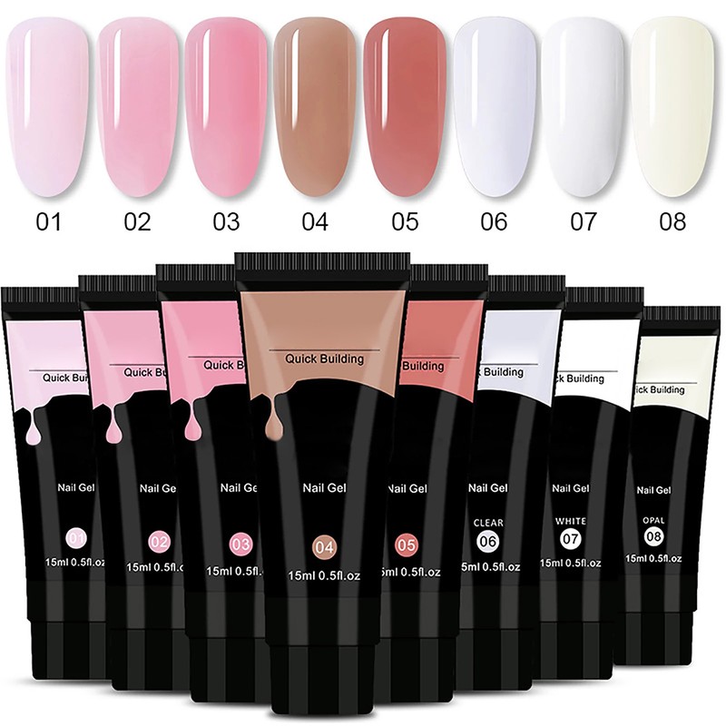 Gel Nails Set Nail Gel Set with Nail File Brush