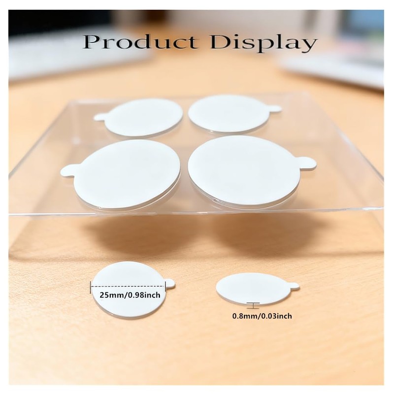 Jeucilay 120 Pcs Round 25mm（0.98 Inch Diameter） Double Sided Sticky