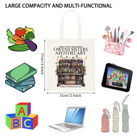 TSOTMO Apothecary There A Little Witch In All Of Us Tote Bag Witchy Spooky Season Gift Movie Lover Gift for Women (Apothecary tote)