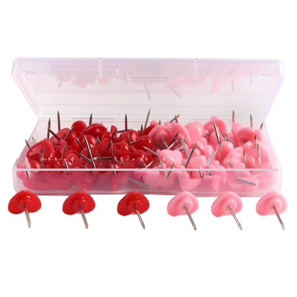 100 Love Push Pins, Bulletin Board Pins, Decorative Tacks, Paper