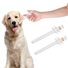 2 Piece Plastic Pet Pill Poppers Cat Pill Dispenser Dog Pill Dispenser Pill Popper for Cats Lightweight and Durable Dog Pill Popper Medical Tablet Feeding Tool Cat Pill for Dogs and Large Cats