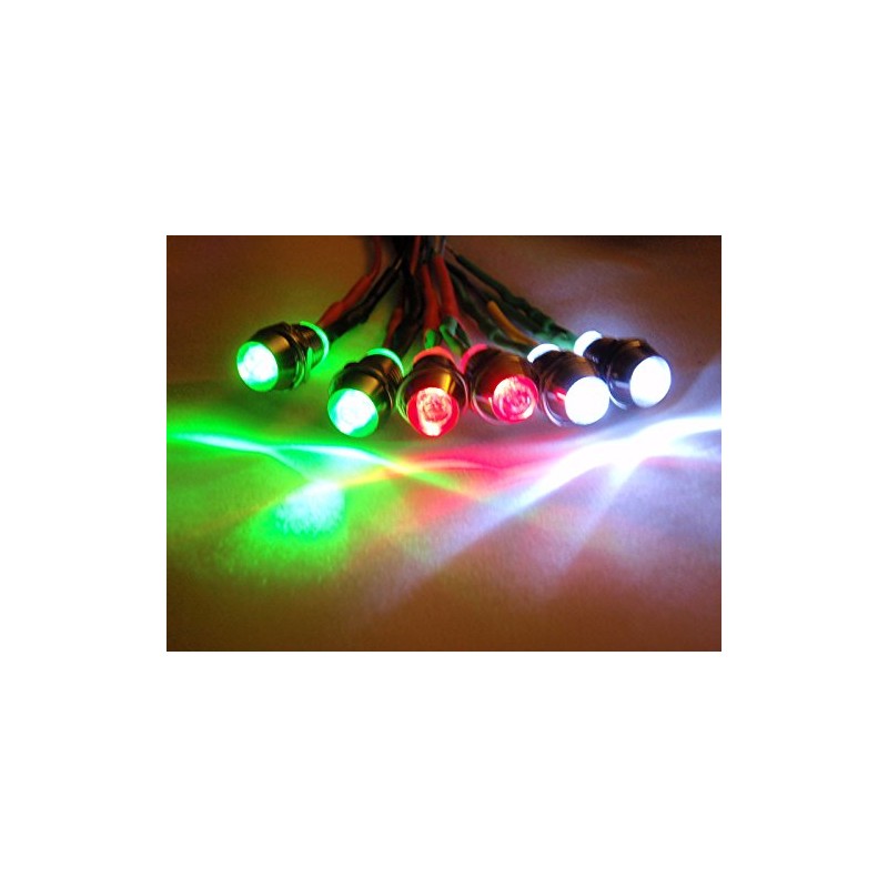 RC Plane Navigational LED Lights 2 White, 2 Green and
