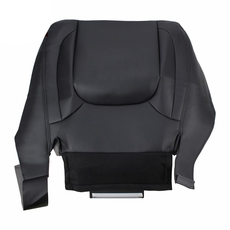 Zieichy Black Leather Driver & Passenger Side Bottom Replacement Seat
