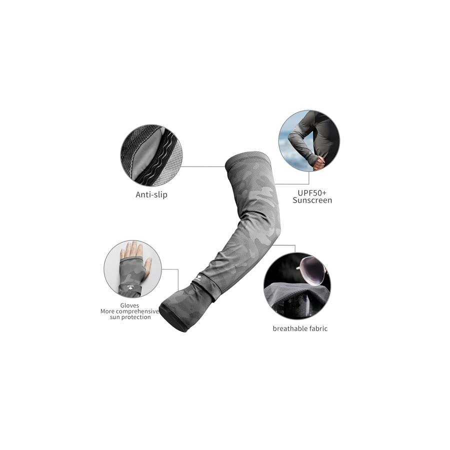 Cooling Arm Sleeves for Men and Women - UPF 50+ Sun Protection
