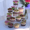 Cupcake Stand with Base, 4-Tier Circular Acrylic Cupcake Display Stand