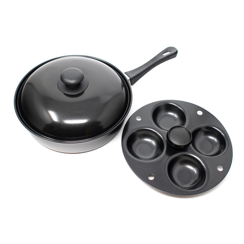 Norpro 9.5 Inch Nonstick Egg Poacher Skillet Set with Removable