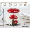 dgudgu Airtight Cookie Jar Mushroom Cookie Jar With Lid Ceramic