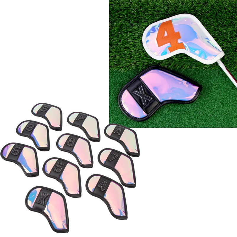 10 PCS Golf Club Head Covers PU Fabric Surface Stylish