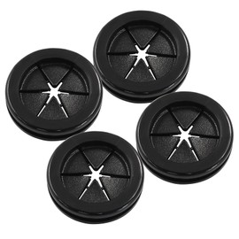 Murtenze 4PCS Rubber Grommets for Wiring, 1" ID 1-1/4" Drill Hole Wire Protection Grommet, Six-Petaled Rubber Cable Cord Organizer, Desk Hole Cover for Home Office Equipment