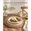 4Pcs 12'' Round Woven Placemats Handmade Slip Heat Resistant Wicker