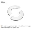 sourcing map 3 Pieces Wall Split Flange 201 Stainless Steel