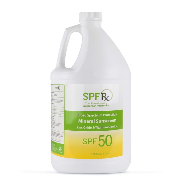 SPF 50 Mineral Zinc Oxide & Titanium Dioxide Premium Sunscreen with Aloe Vera, UVA/UVB Broad Spectrum - Healthy & Nourishing Skin, Face & Body - Perfect For Adults, Women, Kids, Men, 1 Gallon
