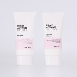 BiomeActivate [Ba liquid] [Bundle of 2] Sunblock essence [50ml] Supply of skin moisture and nutrients Soft and moist feeling after use Wrinkle whitening UV protection Triple functional sunscreen / [바액] [2개묶음] 선블록 에센스 [50ml] 피부수분 영양공급 부드럽고 촉촉한 사용감 주름 미백 자