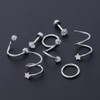 ZeSen Jewelry 4 Pairs 16G Hypoallergenic Earrings, 316L Stainless Steel