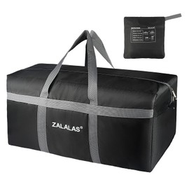 ZALALAS Travel Duffle Bag, 96L Foldable Extra Large Holdall Bag Lightweight Duffel Bag for Men Women Water-Proof &Tear Resistant,Black