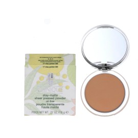 Clinique New Clinique Stay Matte Sheer Pressed Powder Oil Free Choose Your Color Boxed - 17 Stay Golden