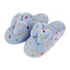 Snoozies Dottie Scuff Pedicure Slippers for Women, Cute Blue Fuzzy