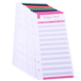 TOYANDONA 20 Pieces Expense Tracker Budget Sheets Money Trackers Budget Inserts for Budgeting Envelopes, Cash Envelope Wallet, Budget Planner, Bill Organizer
