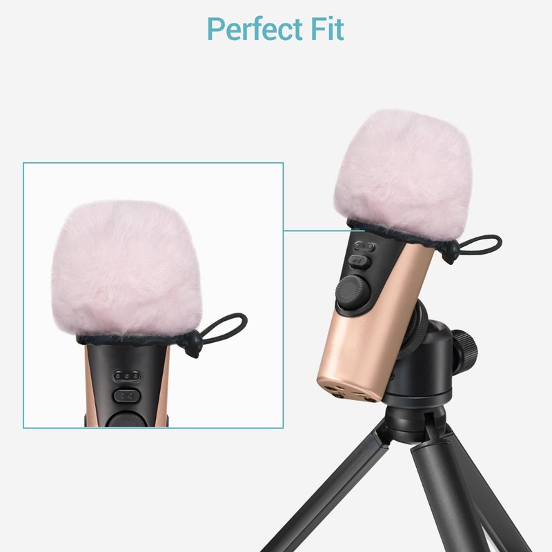 Cubilux Furry Windscreen Compatible with Apogee HypeMic, MIC Wind Muff,