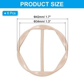 PATIKIL 6pcs 1.3" Scarf Ring Clips Metal Round T Shirt Clips Fashion Rings Scarf Classes Sp Buckle Tie Circle Clips for Women Silk Clothing Decoration Golden