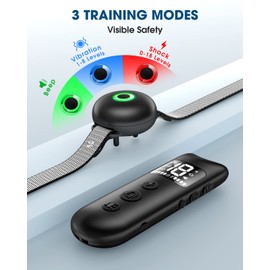 Dog Shock Collar Training with Remote, for Large Medium Small Dogs, Waterproof E-Collar 3 Modes, Light Mode