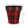 Briarwood Lane Holiday Plaid Medium Planter