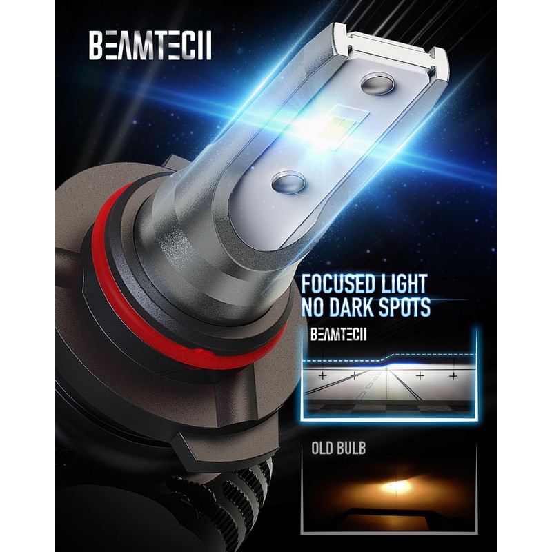BEAMTECH 900-5 900-6 Bulbs Combo, S1 Series Fanless 300% Brighter