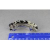 Black Beige barrette plastic marbled rectangle hair clip accessory 3.75
