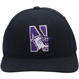 American Needle Northwestern Wildcats Snapback Flat Bill Black N Cat