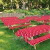 Red and White Checkered Tablecloth Roll 52 in x 100