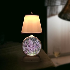 MOMENTS IN TIME LED Lamp Shaped Glitter Spinning Water Globe with USB Cable, (Battery Operated Optional)