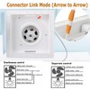 MEOZRI Bathroom Exhaust Fan with LED Light Ceiling Mount Ventilation