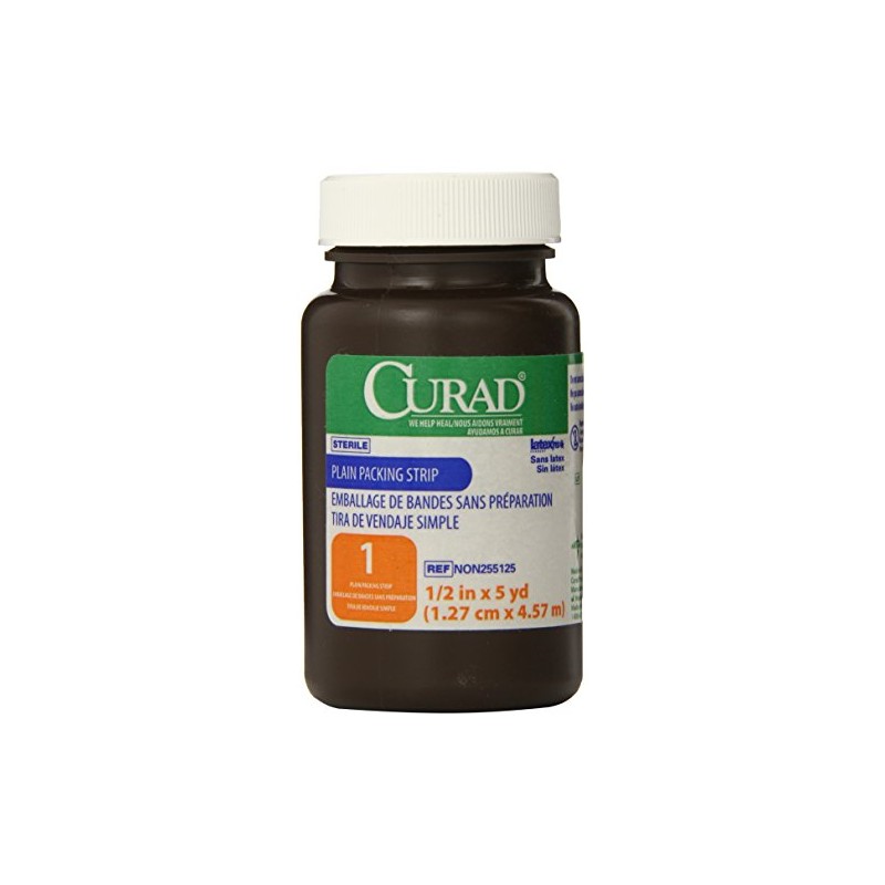 Medline Gauze Packing Stri P Plain Sterile, 1/2 Inch x