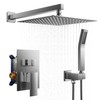 FORIOUS Shower Faucet Set Brushed Nickel -10 Inch Shower System