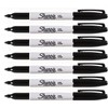Sharpie Black Markers, Fine Point Tip, Permanent Markers, 7-Count