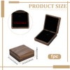 FINGERINSPIRE Walnut Wood Necklace Box 4x4x1.5Inch Square Wood Pendant Display