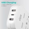 KMC 6-Outlet Extender USB-C PD Surge Protector Wall Tap, Multi-Plug