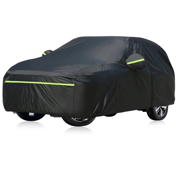 for Jeep Grand Cherokee Car Cover All Weather Waterproof Windproof 6 Layer Full SUV Car Covers Custom Fit for 2011-2023 Jeep Grand Cherokee WK2 with Door Zipper and Storage Bag (Up to 193” L)