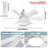 UntilYou Ceiling Fans with Lights, Multiple Blades, Reversible Airflow (White)