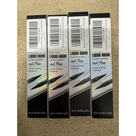 Kiss 4x HelloKiss Hello kiss Precise Double Headed Liquid Eyebrow Pen #04 Black Brown